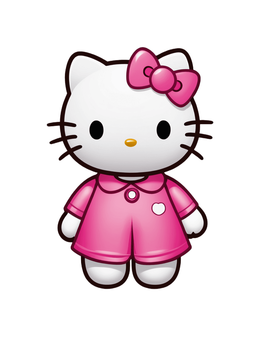 Hello Kitty,Hello Kitty Rosa PNG,Gato Antropomórfico Hembra,Personificar,Mascota de Cuerpo Completo,Mascota