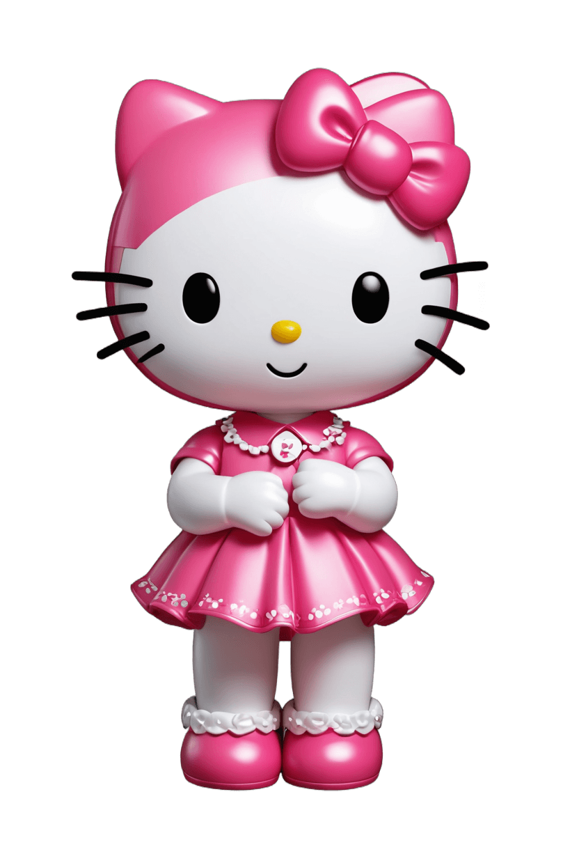 hello kitty, figura de juguete de vinilo, sanrio, gato hembra antropomórfico, figura posable de pvc, mascota pop funko