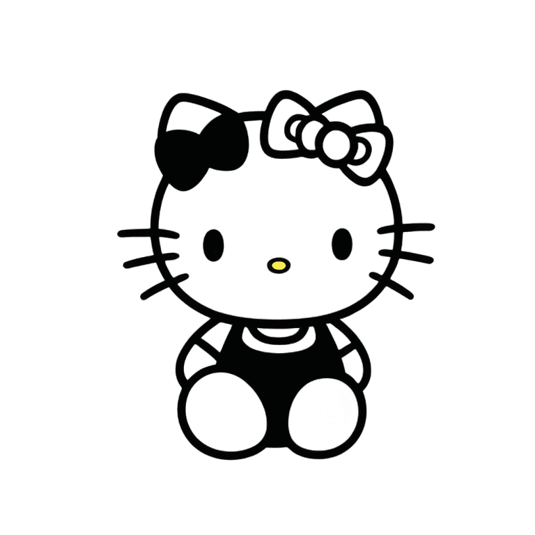 hello kitty,glowing-eyes-and-mouth,flash image,black. yellow,diode lighting,black nose