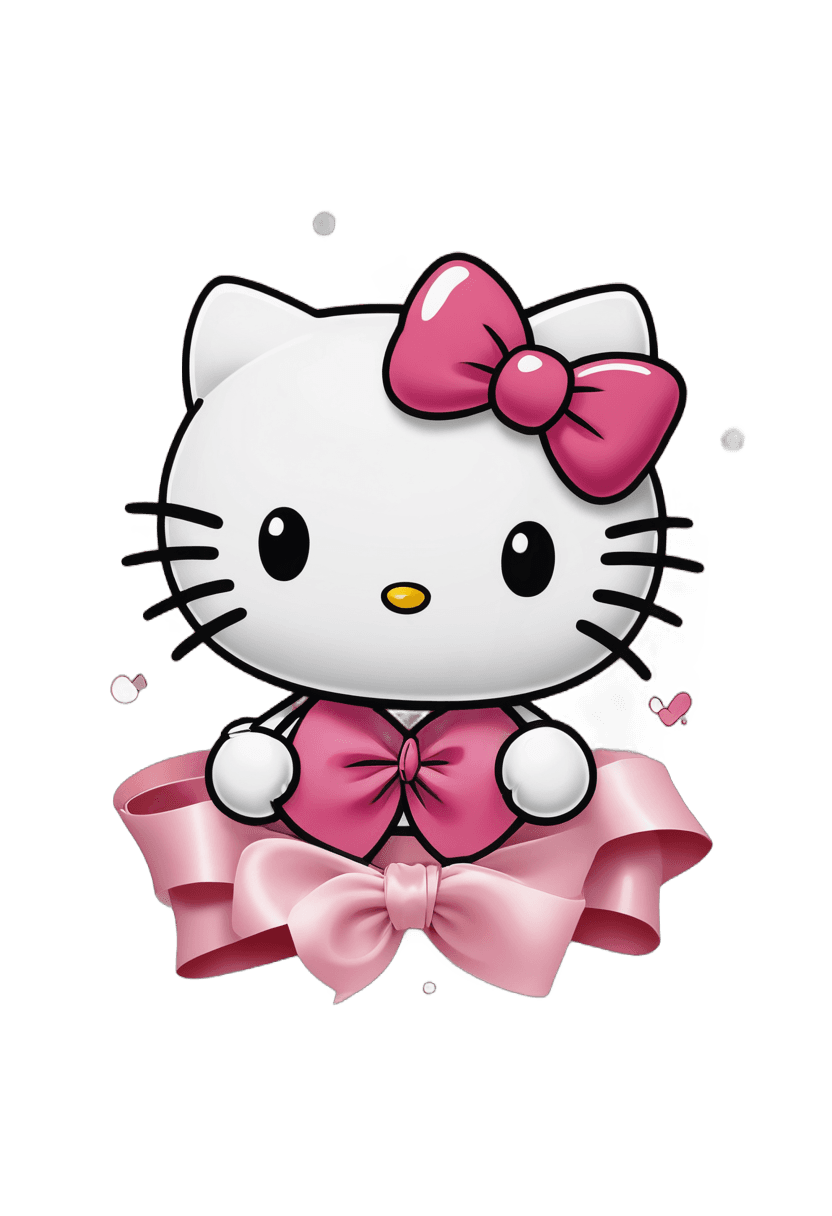 hola kitty, gatito, sanrio, un gato lindo, icono de imágenes prediseñadas, dibujos animados lindos