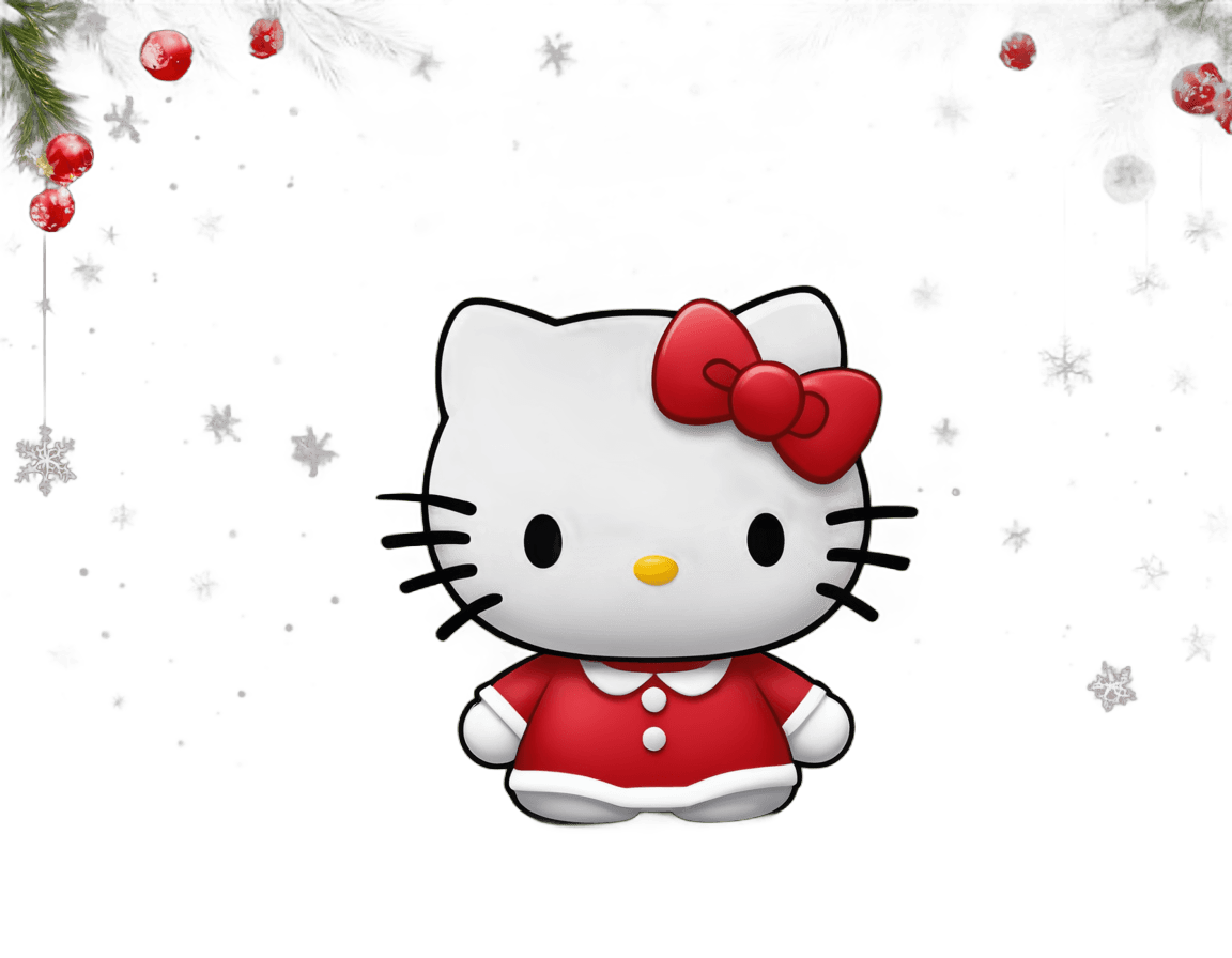 hello kitty,hello kitty png christmas,sanrio ornaments,kitty,cute cartoon character,cute! c4d