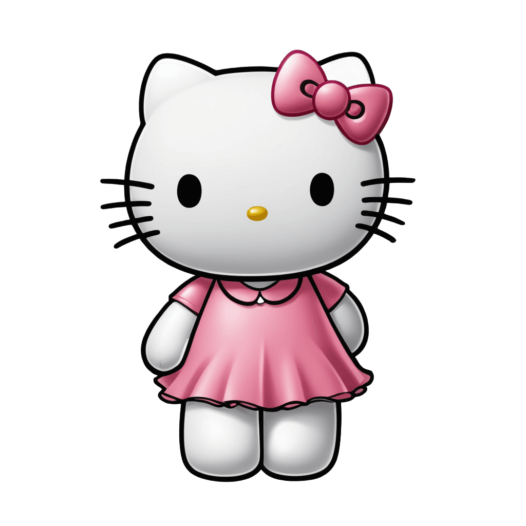 Hello Kitty，Hello Kitty png文件，拟人化的母猫，小猫，全身吉祥物，可爱！C4D的