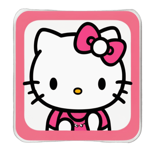 hello kitty,hello kitty png frames,puffy sticker,character icon,stickers,flat icon