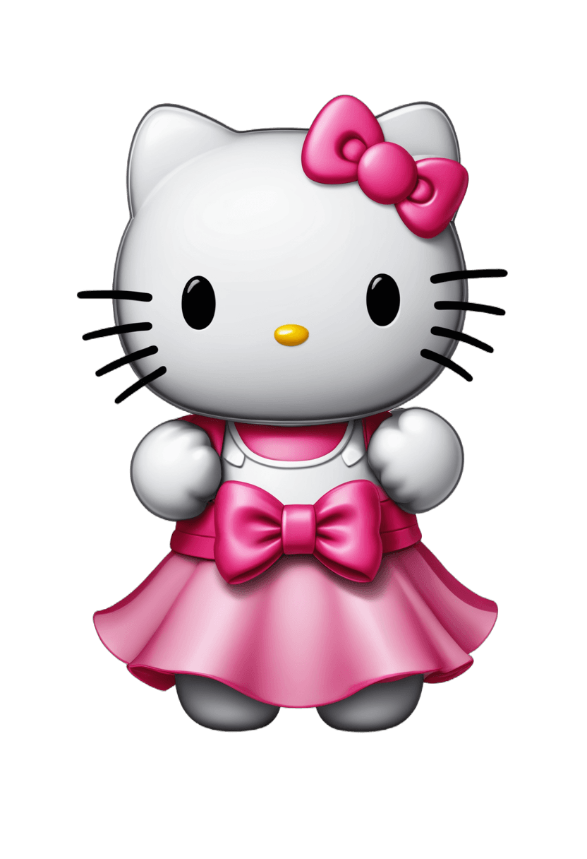 hello kitty,anthropomorphic female cat,cute cartoon character,kitty,anthropomorphic cat,cute! c4d