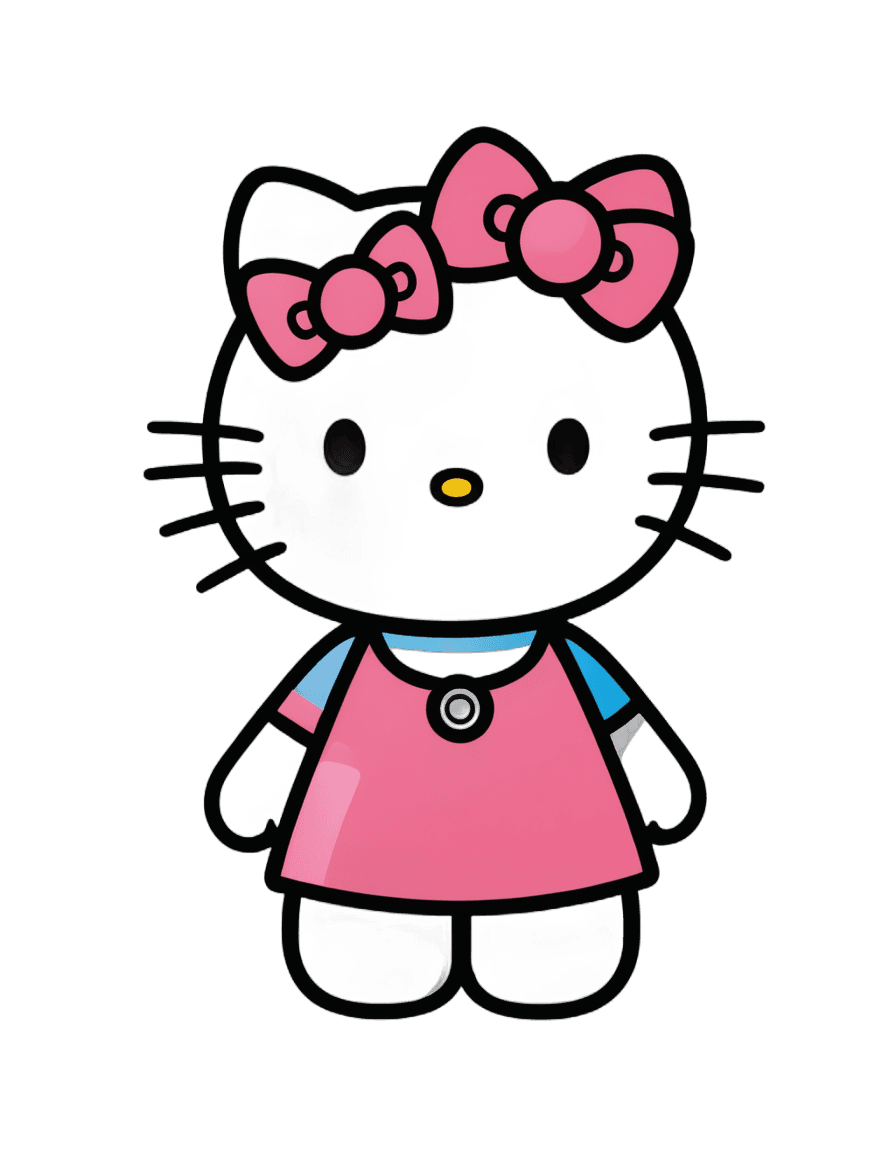 hello kitty,anthropomorphic female cat,elokitty,cute cartoon character,kitty,anthropomorphic cat