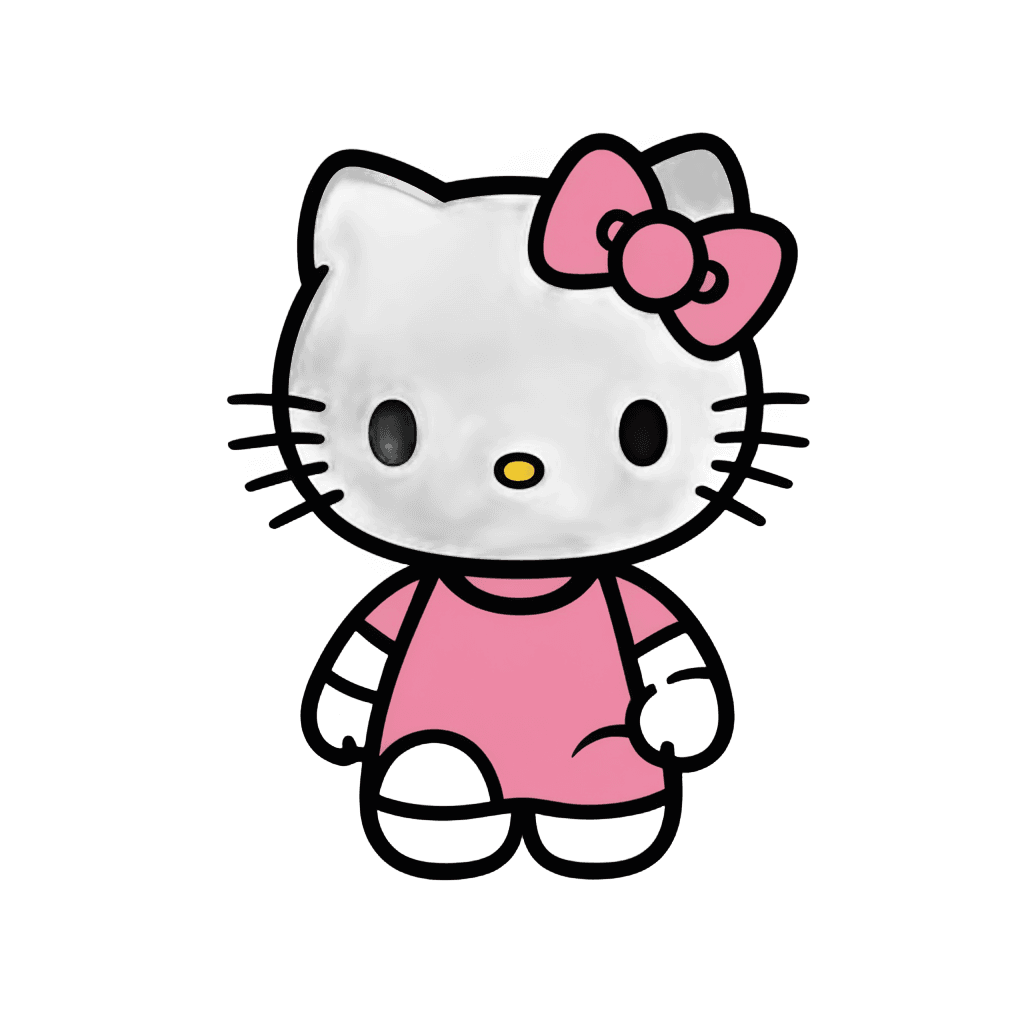 hello kitty,vinyl toy figurine,black goo,rubbery,made of rubber