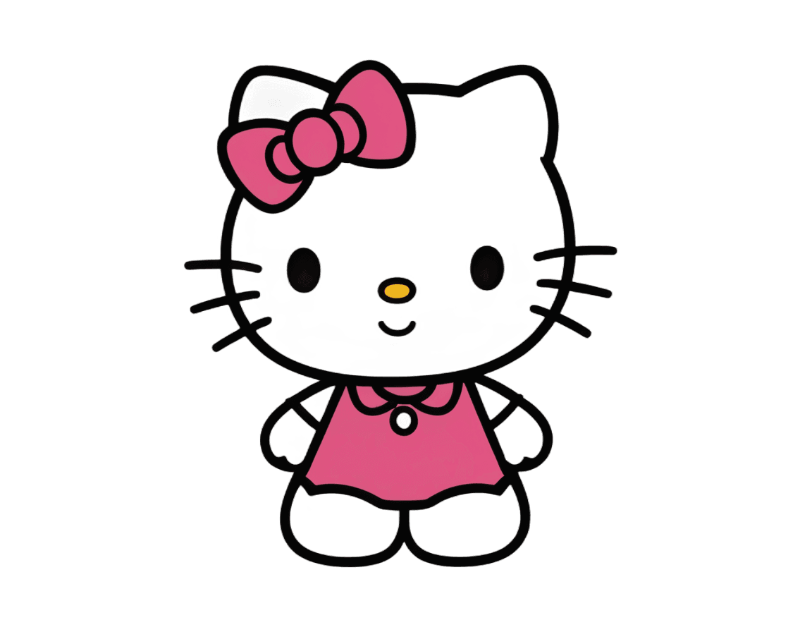 hello kitty,anthropomorphic female cat,sanrio,elokitty,cute cartoon character,cute! c4d