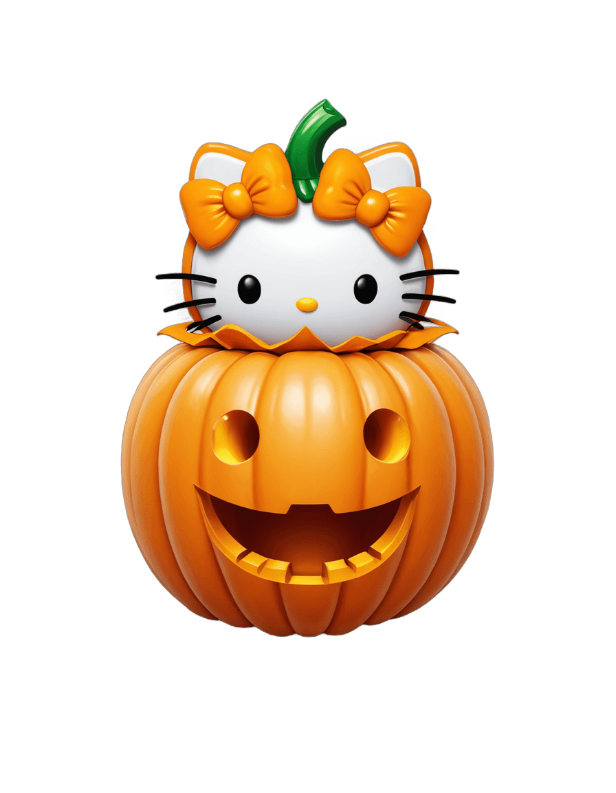 Hello Kitty,Hello Kitty Calabaza PNG,Sanrio,Calabaza,Espeluznante Kawaii,Estado de ánimo aterrador