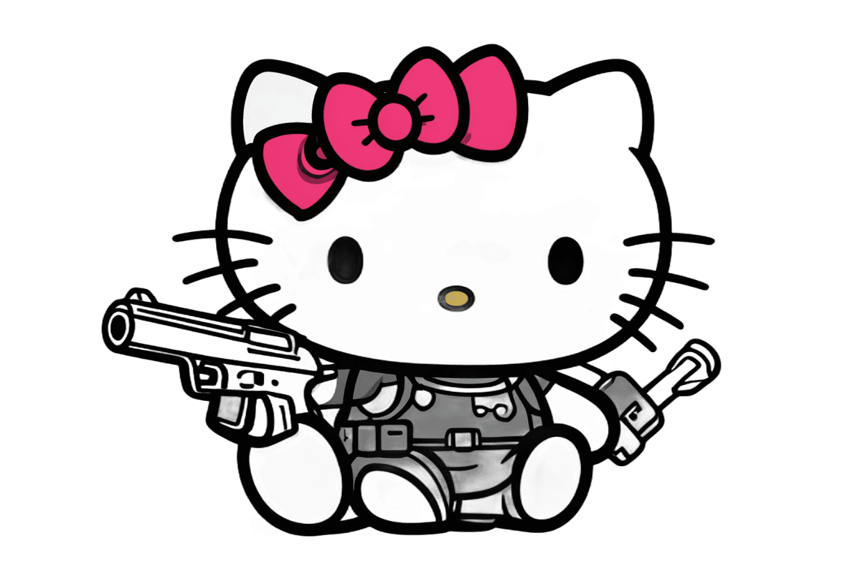 Hello Kitty,Gatito Cyborg,Surrealismo Pop