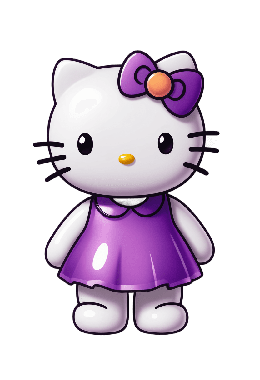 hello kitty,hello kitty purple png,purple cat,vinyl toy figurine,kitty