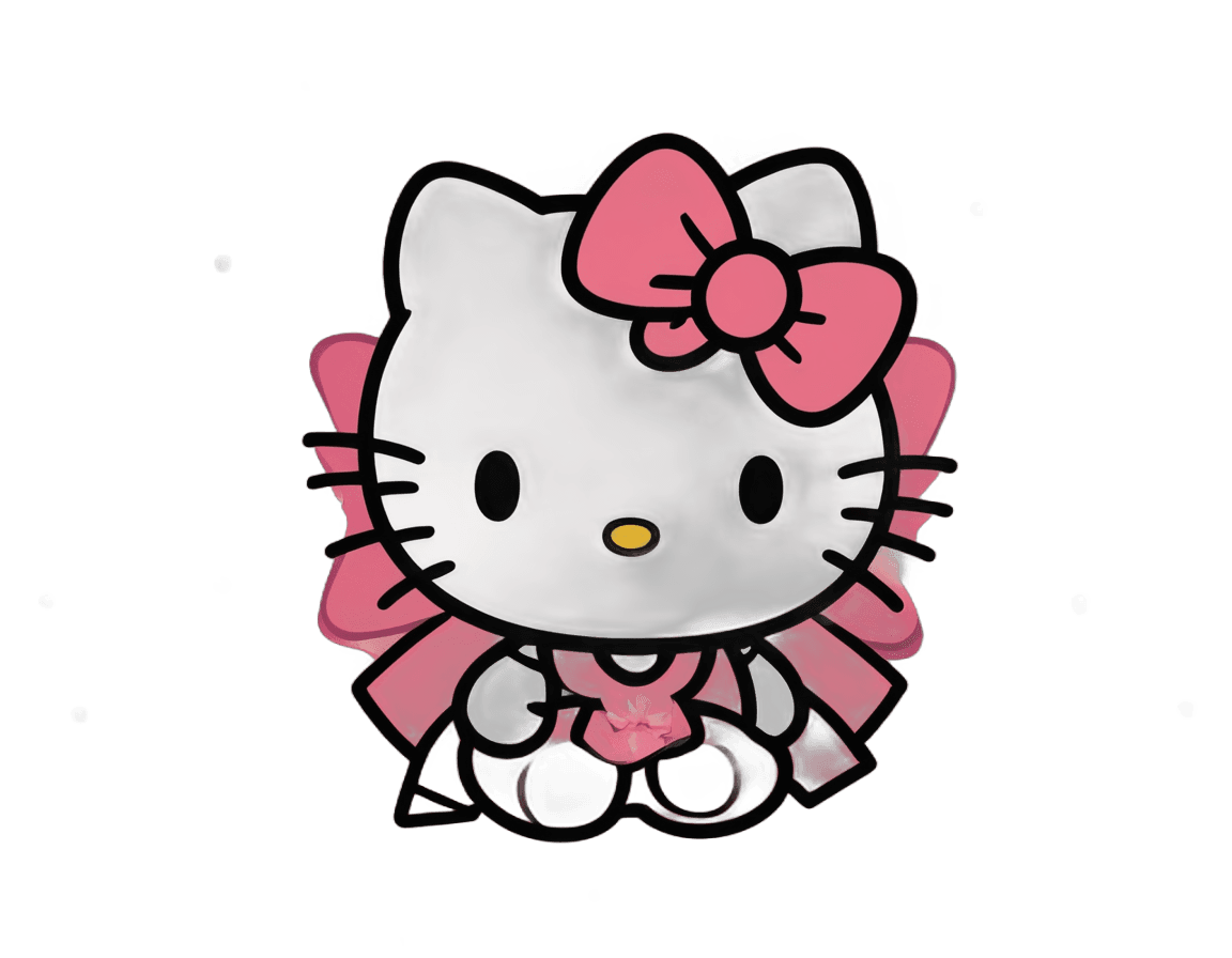 Hello Kitty，Hello Kitty丝带图案png，煤尘，kitty，X射线高清，尘埃云