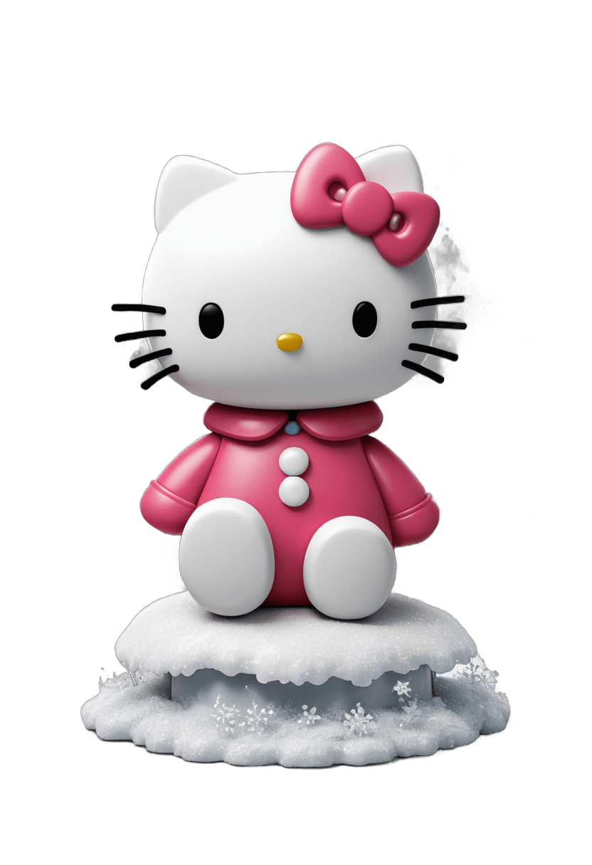 hello kitty,sanrio ornaments,ambient occlusion render