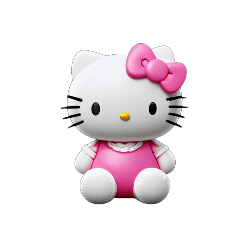 Hello Kitty，Hello Kitty毛绒玩具png，可爱的人形机器人，可爱！C4D，人工智能公主，机器猫