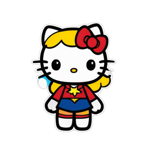 hello kitty,dc marvel fashion,marvel character,captain marvel,power girl,super hero costume