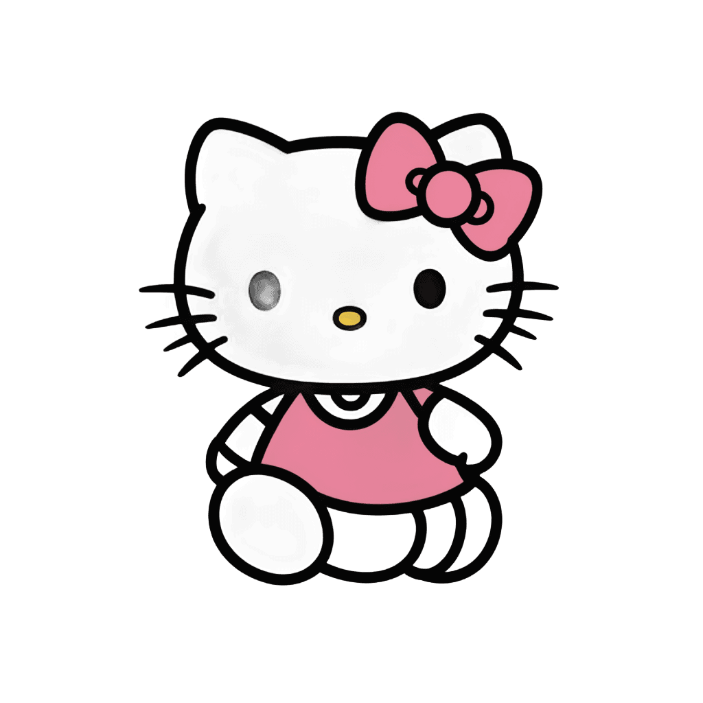 Hello Kitty, Espalda Negra. inkscape, kitty, elokitty, fondo negro liso, fondo negro oscuro