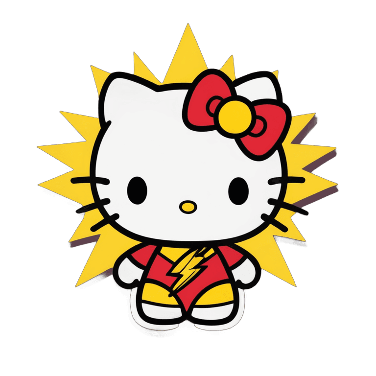 Hello Kitty, Rayo, Superhéroe Chica, Relámpago de Electricidad, DC Marvel Fashion, Superpoderes de Electricidad