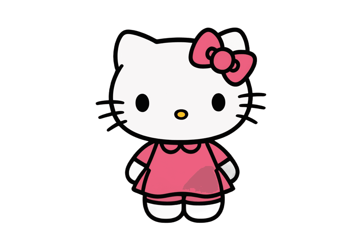 hello kitty,hello kitty vector png,cute cartoon character,sanrio,cute!! chibi!!! catgirl,pink iconic character