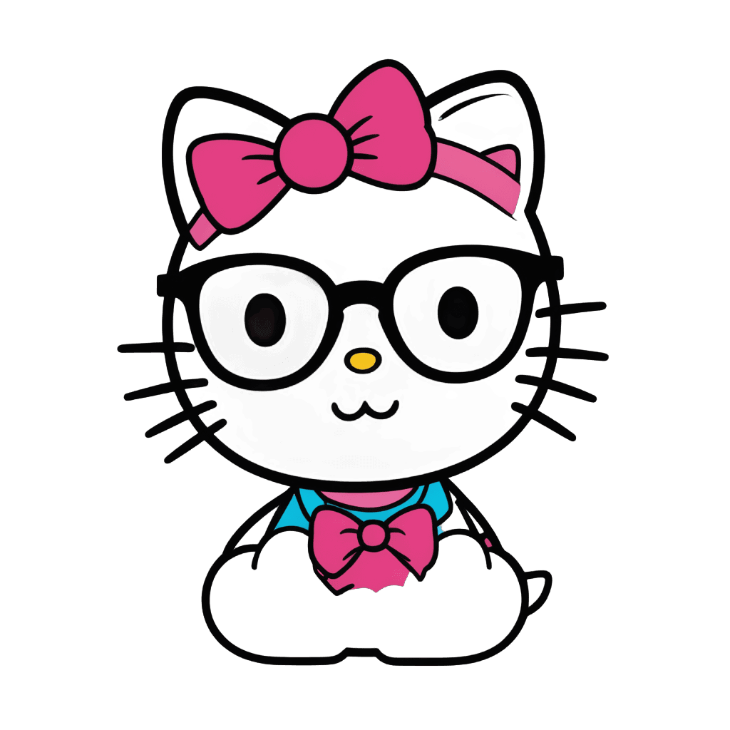 Hello Kitty With Glasses Png 00001 Findpng