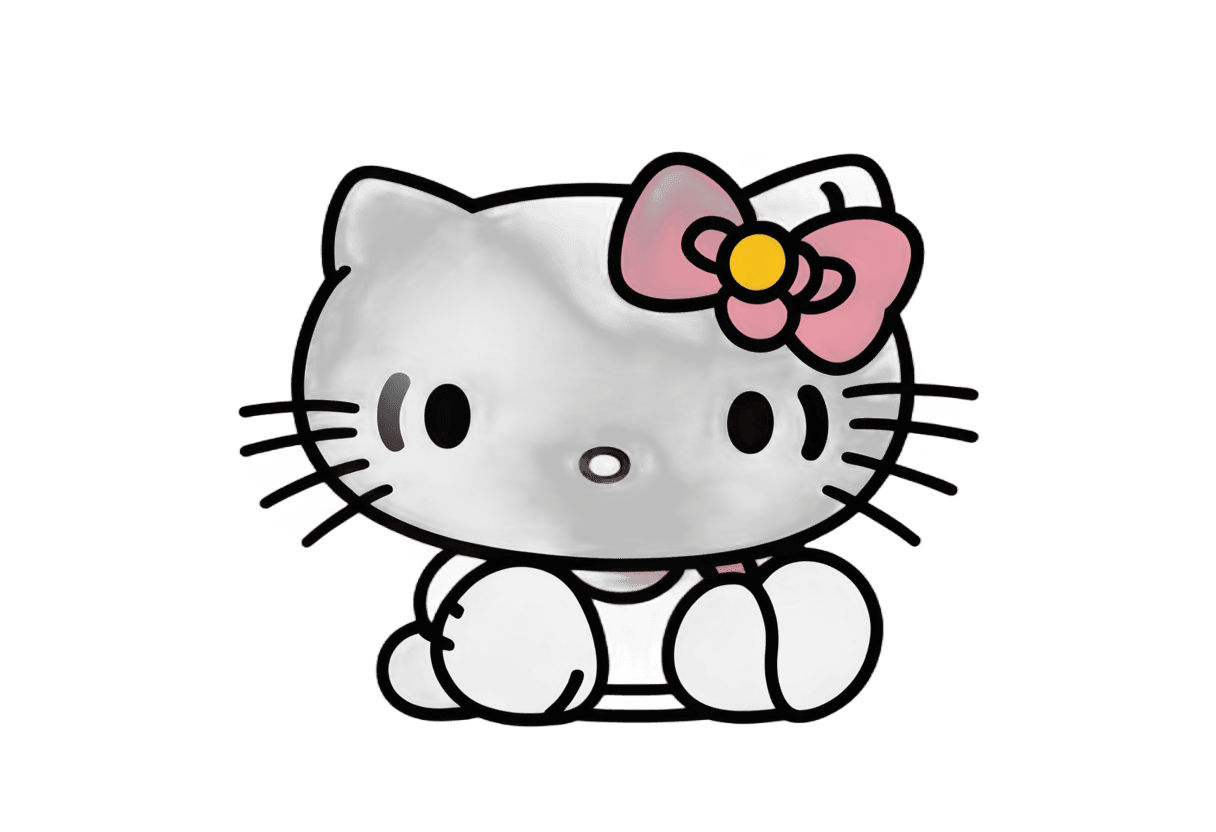 hello kitty,coal dust,smokey eyes,kitty,smudged face,charcoal smudges