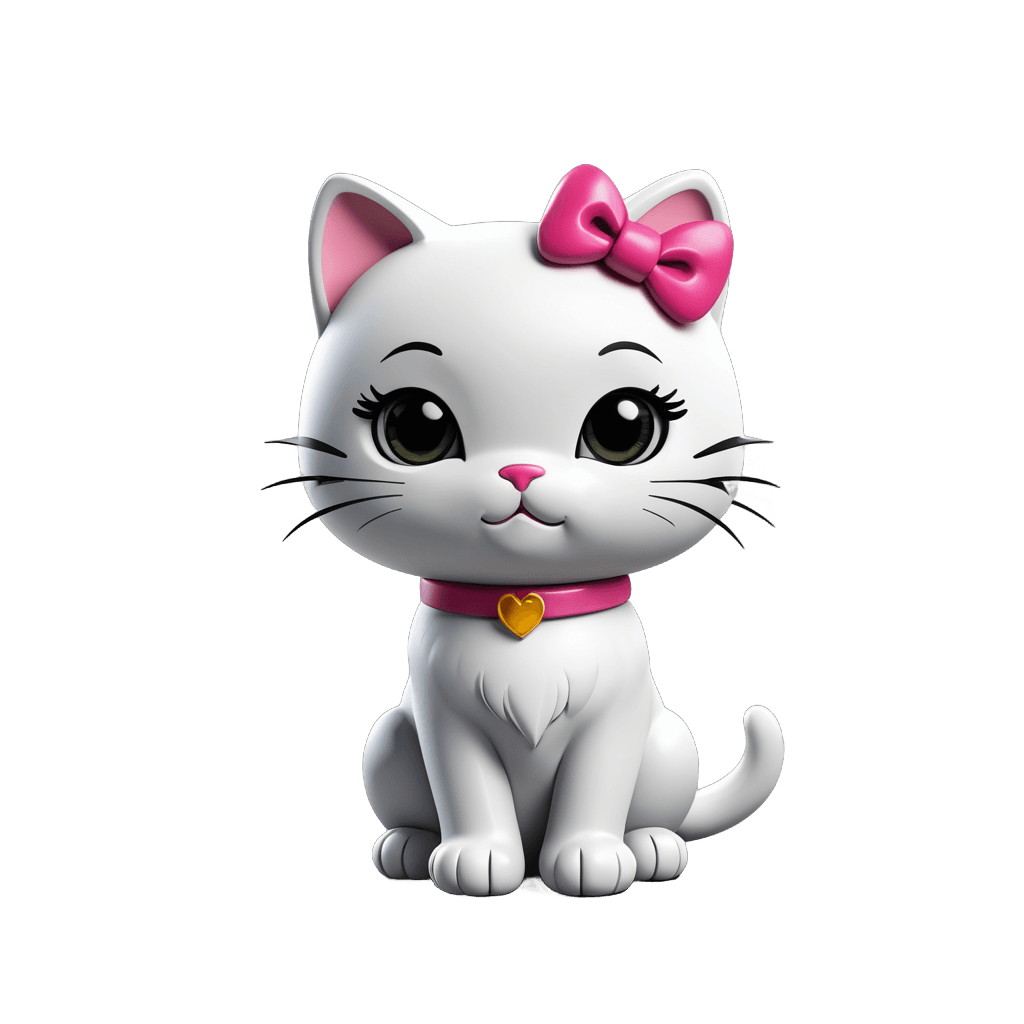 hello kitty,hello purr kitty png,cute! c4d,white cat,cute cat,a cute cat