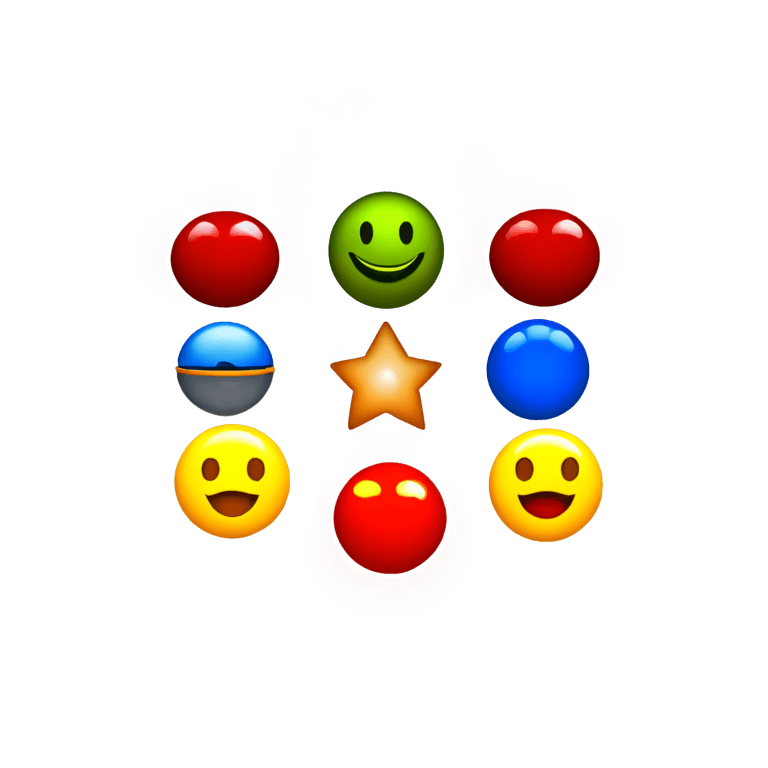 ios 9 emoji png Smiley faces and a star in a circle on a brown background