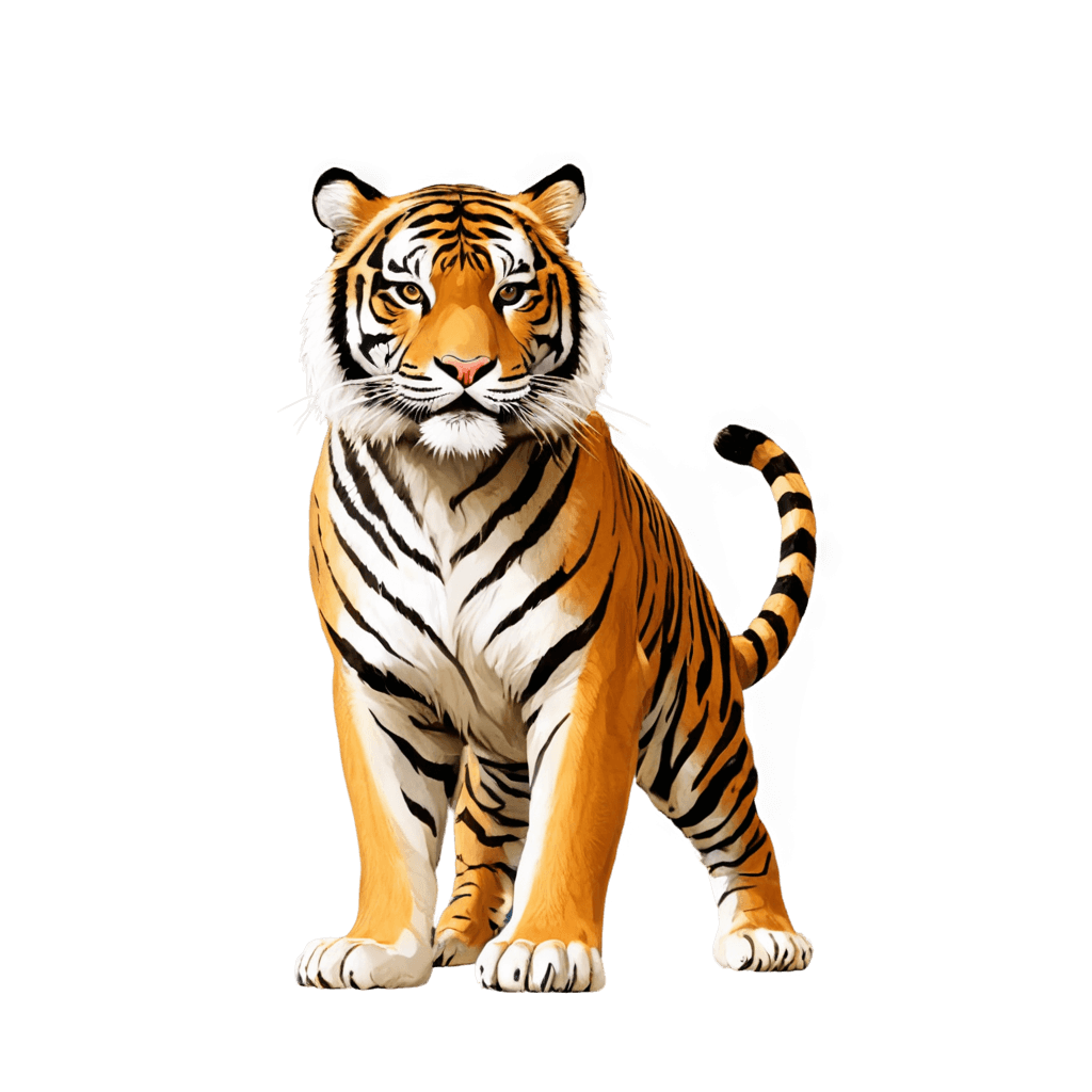 tiger,japanese art tiger png,tiger_beast,highly detailed animal