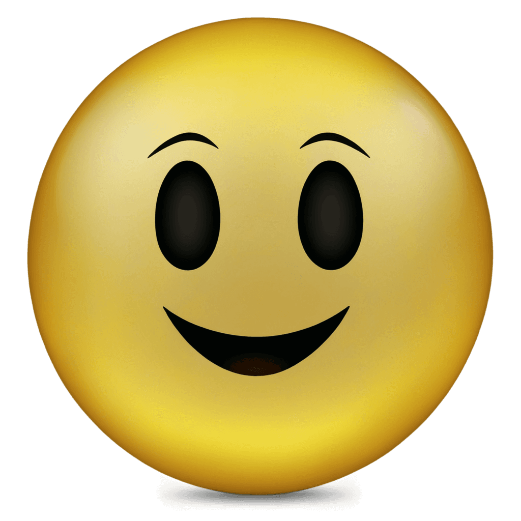 lit emoji png A yellow smiley face with black eyes and mouth