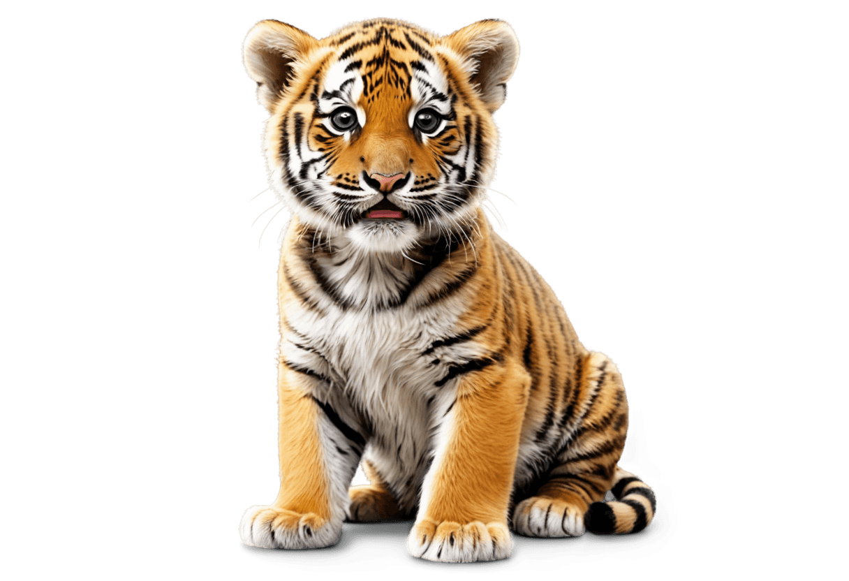 tiger,a tiger,adorable digital painting,cute single animal,cute animal,squirrel/tiger