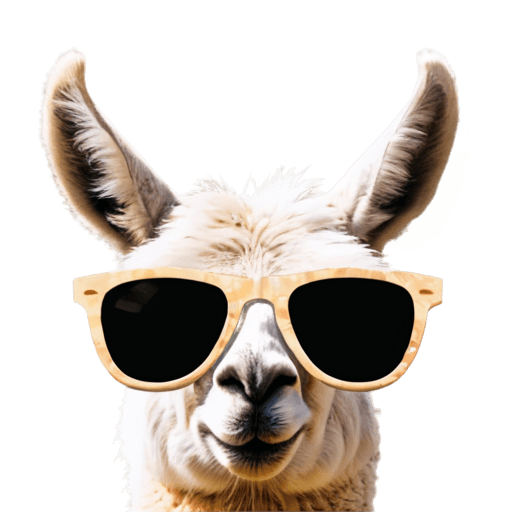 sunglasses,llama with sunglasses png,llama portrait,dating app icon,lensflares,llama anthro portrait