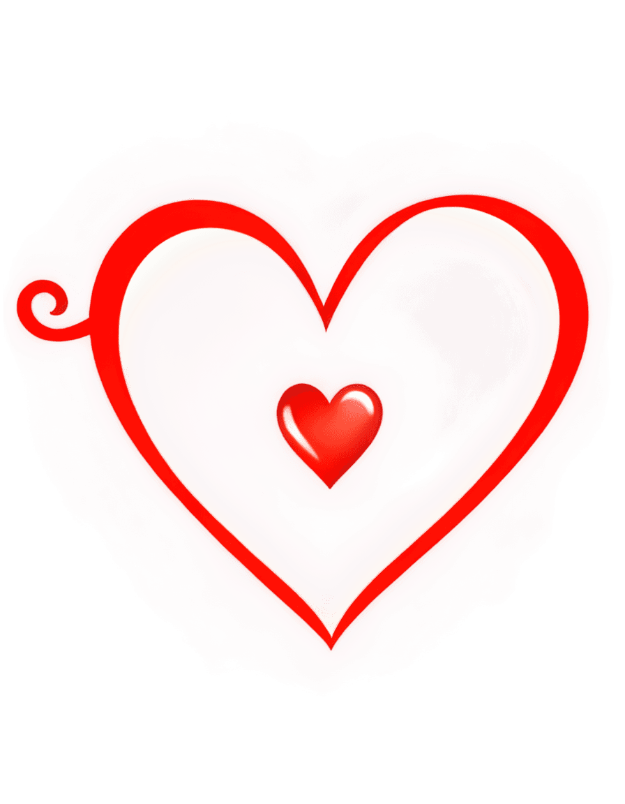 love heart png images A red heart on a pink background