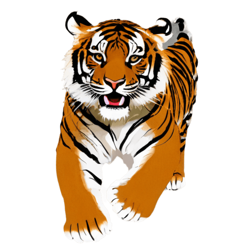 tigre, sombreado de imagen suave, sombreado de cel digital, piel de tigre, mapa de profundidad, tiger_beast