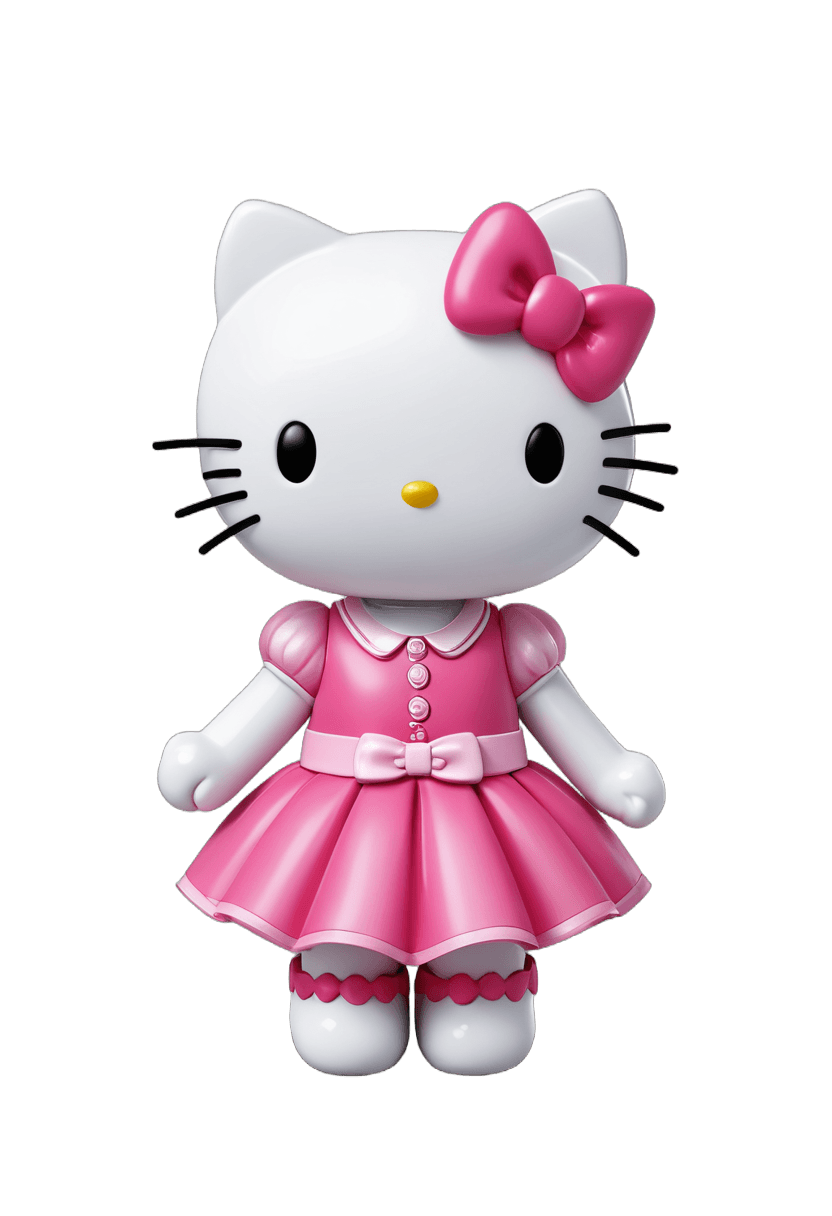 hello kitty,pvc posable figure,pink iconic character,full body mascot,funko pop”