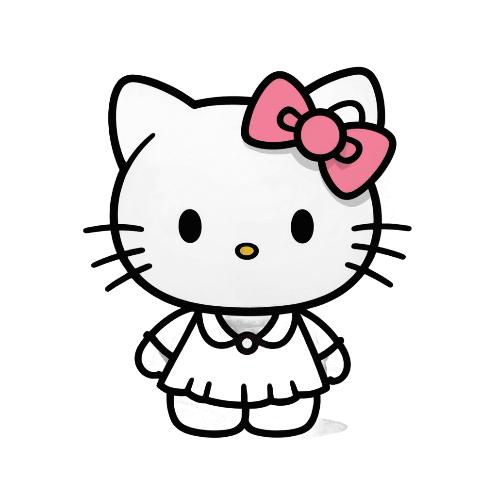 Hola Kitty, linda!! Chibi!! catgirl, gatito, lindo personaje de dibujos animados, sanrio, elokitty