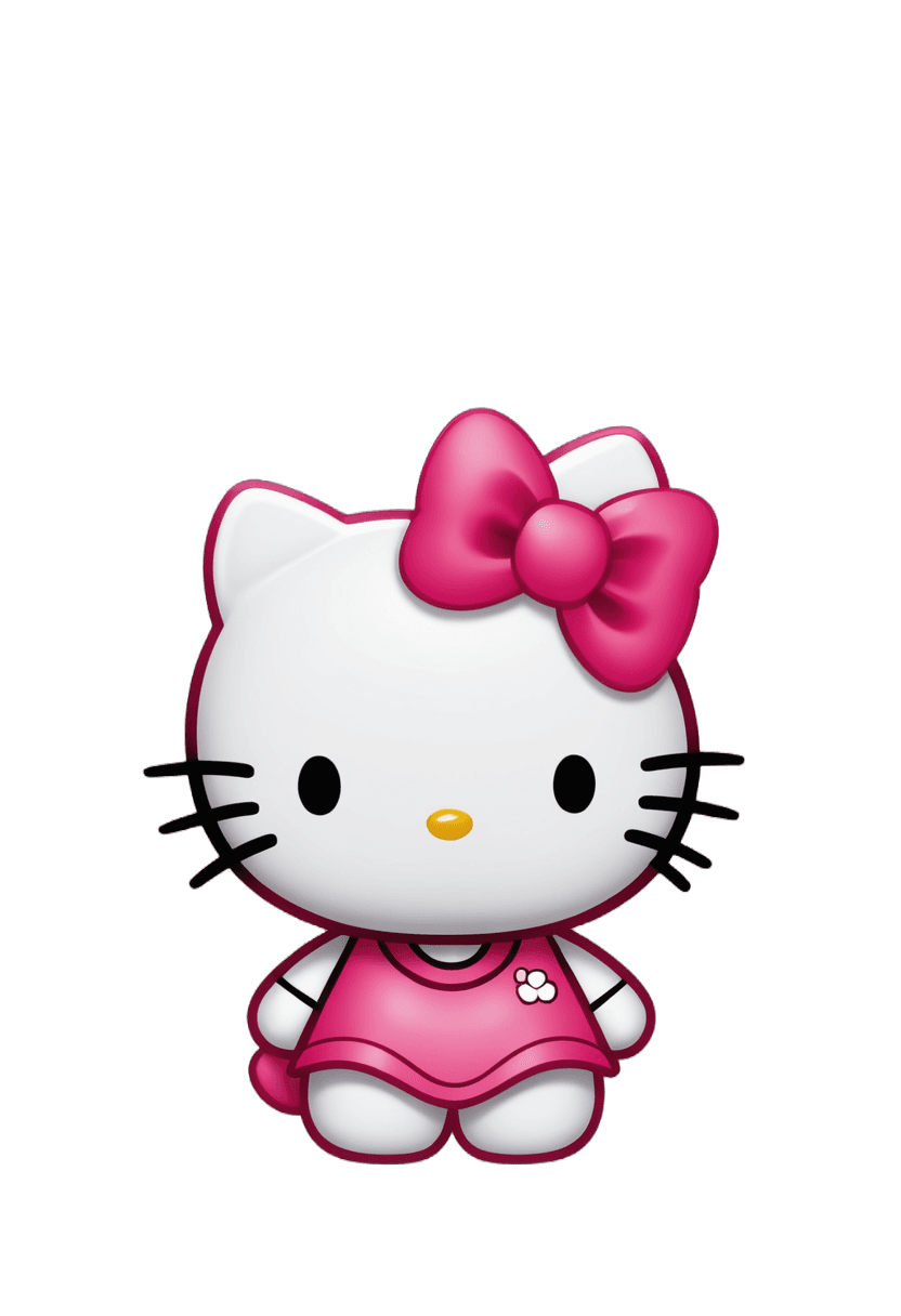 Hello Kitty，Moño Rosa Hello Kitty png，拟人化的母猫，可爱！C4D，卡通可爱，卡哇伊猫