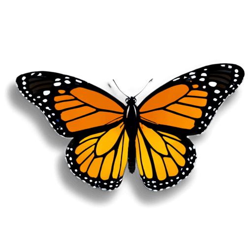 monarch butterfly vector png A Monarch Butterfly with Orange and Black Wings