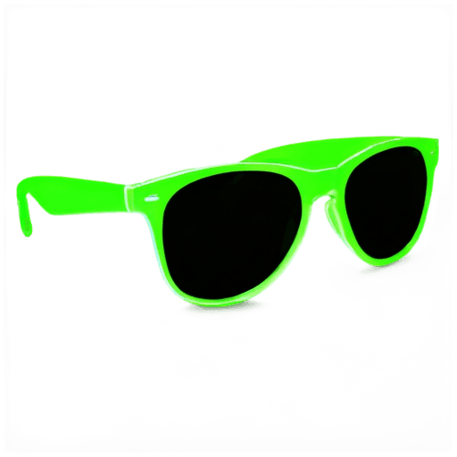 gafas de sol, gafas de sol de neón, incursión nocturna, luz de matriz verde, gafas de sol cyberpunk, runas verdes brillantes