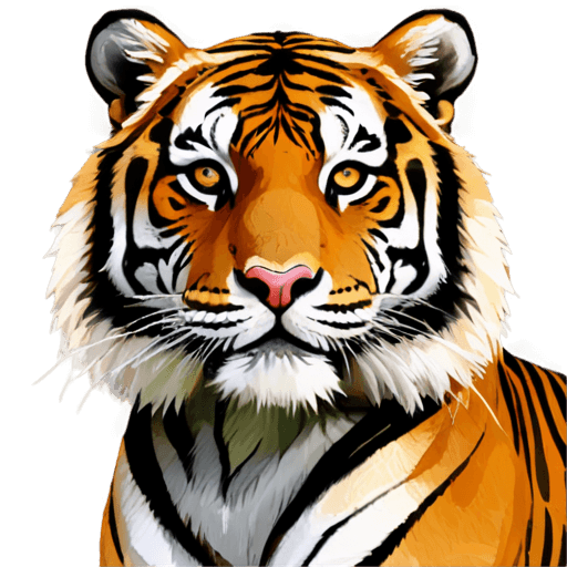 tigre, tigre bonito png, ((tigre)), pintura de animales, animal muy detallado, tigre sagrado