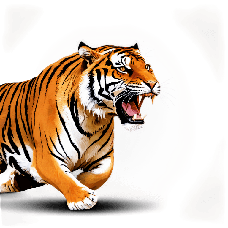 tiger,digital airbrush painting,tiger_beast,((tiger)),animal painting,corel painter