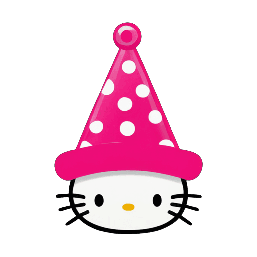 hello kitty,party hat png hello kitty,party hats,small hat,high hat,black pointed hat