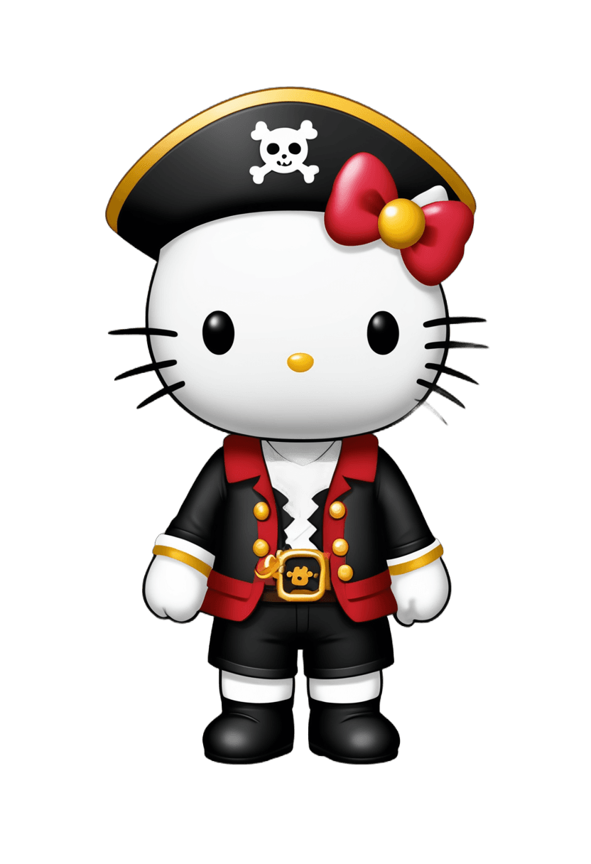 hello kitty,reina pirata,ropa pirata,pirata,capitana pirata,ropa marinera