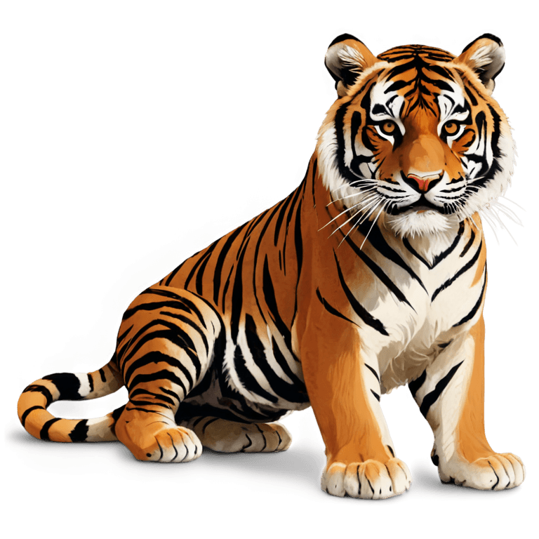 tigre, pintura de animales, ardilla / tigre, animal muy detallado, dibujo de animales, tiger_beast