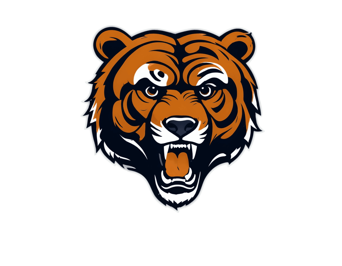 tigre, mascota de la escuela secundaria, "logotipo del equipo de hockey", ilustración de la mascota, logotipo de esports, mascota del equipo deportivo