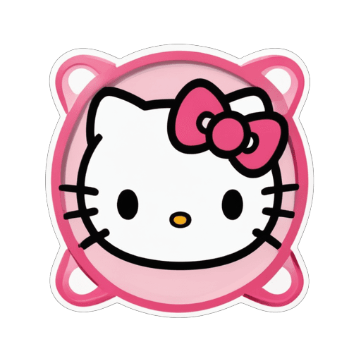 hello kitty, pegatina hinchada, sanrio, icono clipart, bowknot, simbolización