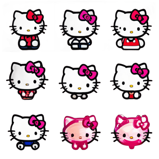 hello kitty,sanrio,stickers,flash image,kitty,variations around female