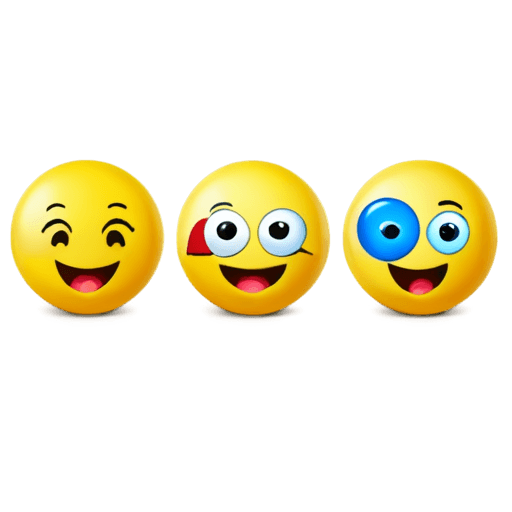 png to sms emoji s8 Three emoticons are lined up on a yellow background