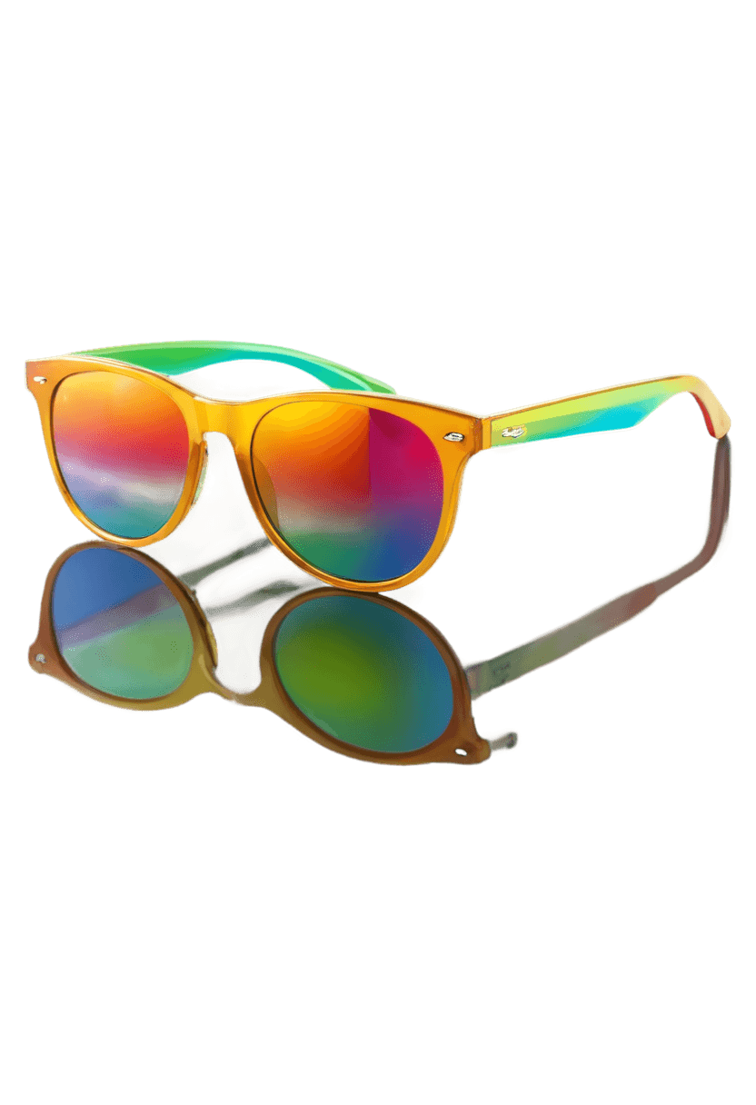 sunglasses,rainbow sunglasses png,neon sunglasses!,polarized lens,colorful refractive adornments,specular colors