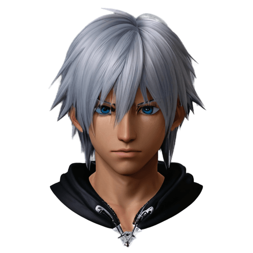 riku kingdom hearts head png A man with a blue eye and a hoodie