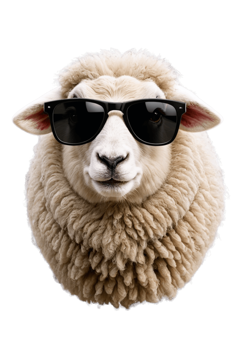 sunglasses,electric sheep,sheep wool,sheep,made of wool,wearing cool sunglasses