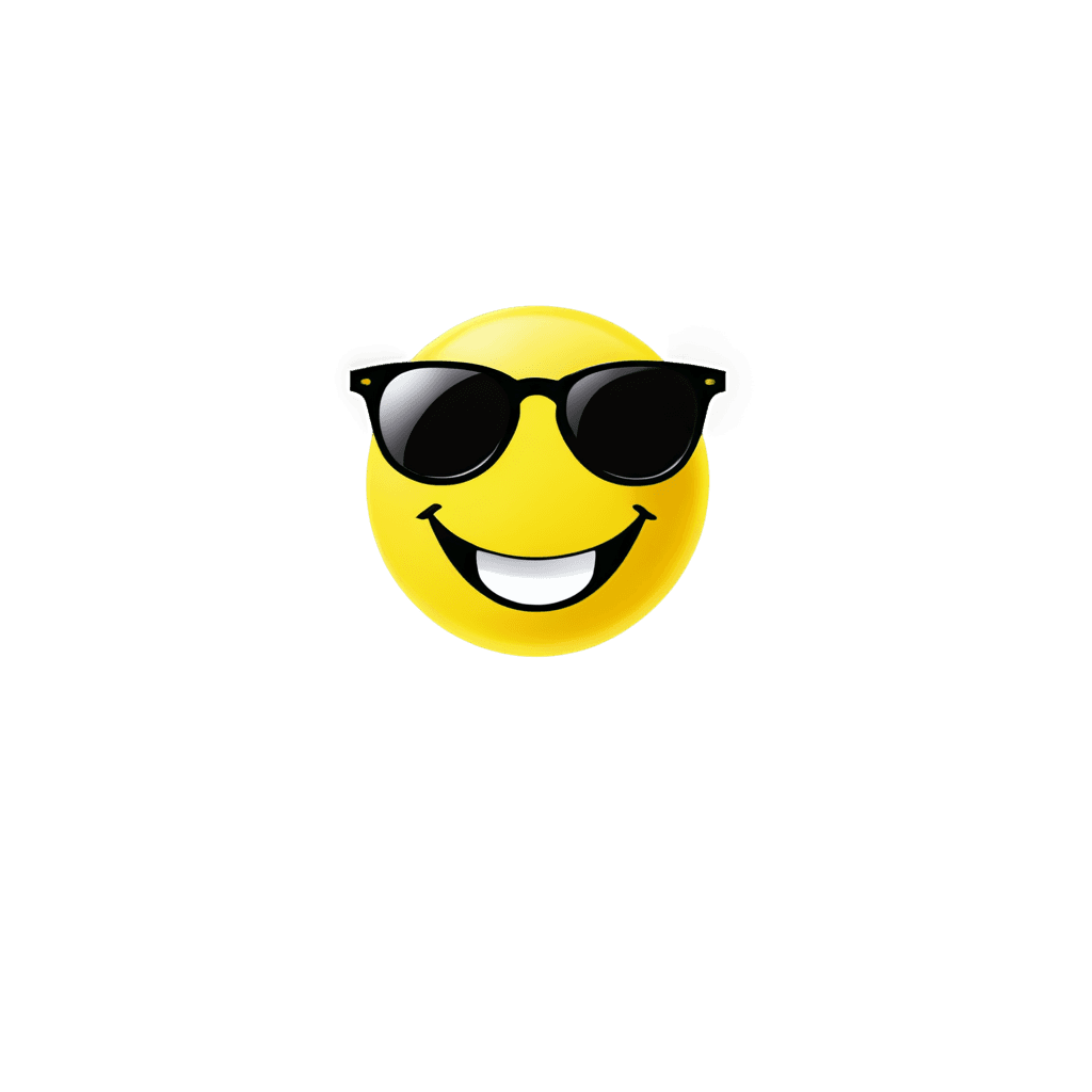 gafas de sol, cara sonriente con gafas de sol png, emoticono, estilo de emoji, emoji divertido, tiempo soleado brillante