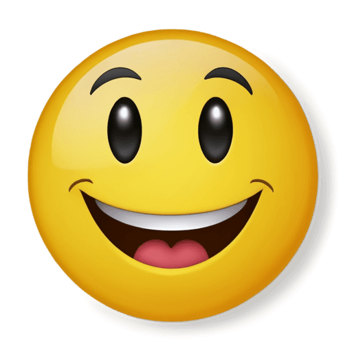 smiling emoji emoji png A smiling smiley face with a pink nose and mouth